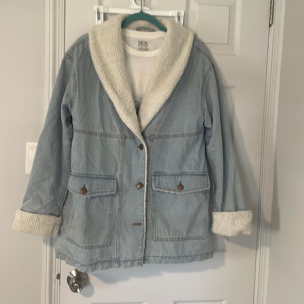 Oversized Demin and Sherpa Jacket